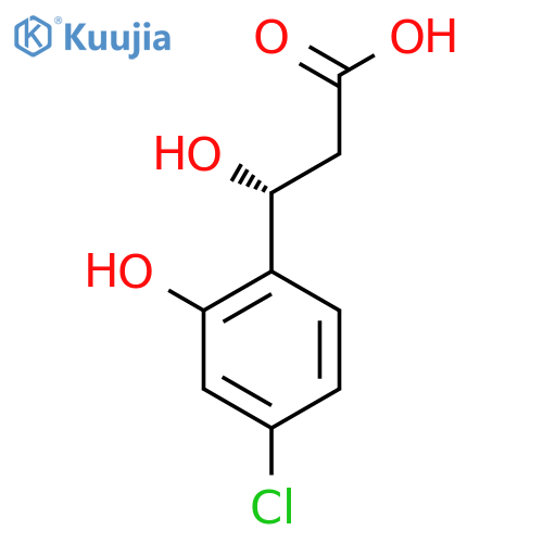 (3R)-3-(4-chloro-2-hydroxyphenyl)-3-hydroxypropanoic acid structure