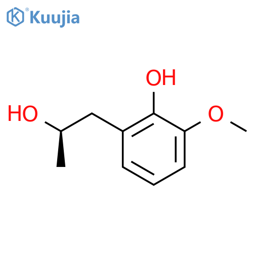 2-(2R)-2-hydroxypropyl-6-methoxyphenol structure