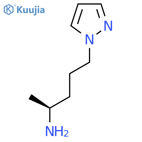 (2S)-5-(1H-pyrazol-1-yl)pentan-2-amine structure