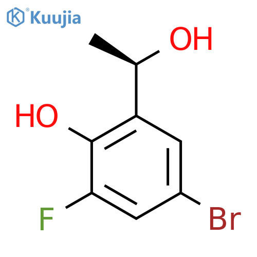 4-bromo-2-fluoro-6-(1R)-1-hydroxyethylphenol structure