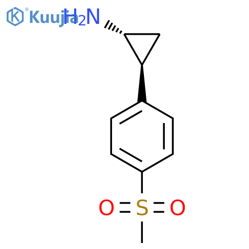 rac-(1R,2S)-2-(4-methanesulfonylphenyl)cyclopropan-1-amine structure