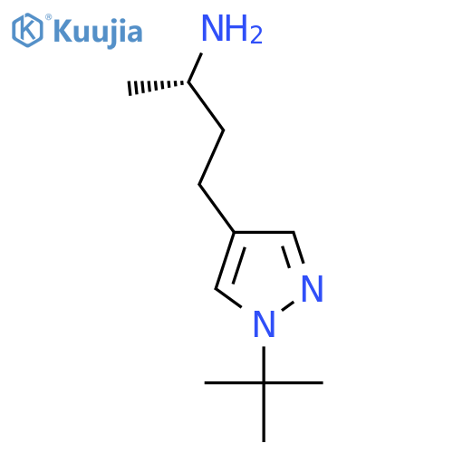 (2S)-4-(1-tert-butyl-1H-pyrazol-4-yl)butan-2-amine structure