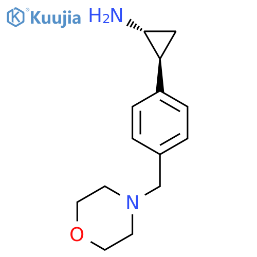 rac-(1R,2S)-2-{4-(morpholin-4-yl)methylphenyl}cyclopropan-1-amine structure