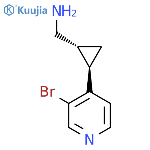 rac-(1R,2R)-2-(3-bromopyridin-4-yl)cyclopropylmethanamine structure