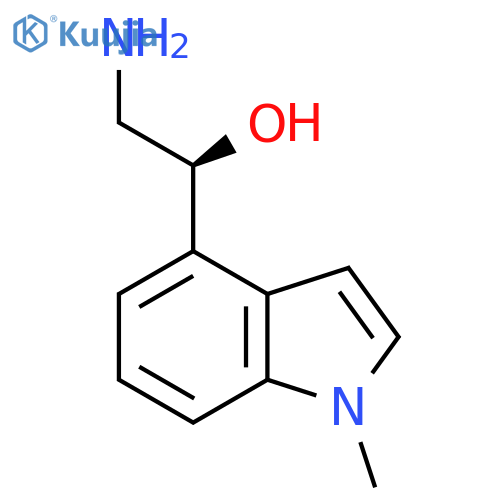 (1S)-2-amino-1-(1-methyl-1H-indol-4-yl)ethan-1-ol structure