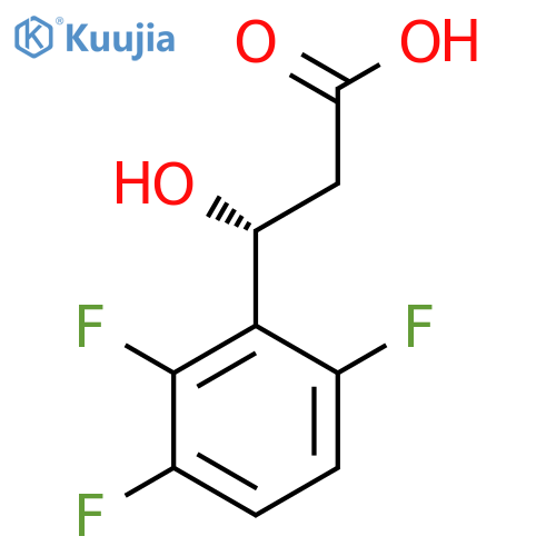(3R)-3-hydroxy-3-(2,3,6-trifluorophenyl)propanoic acid structure