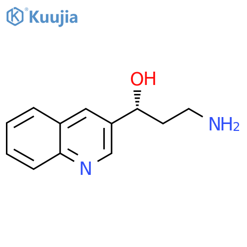 (1R)-3-amino-1-(quinolin-3-yl)propan-1-ol structure