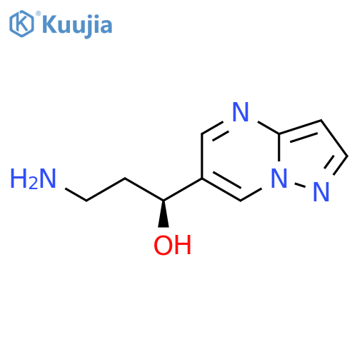 (1S)-3-amino-1-{pyrazolo1,5-apyrimidin-6-yl}propan-1-ol structure