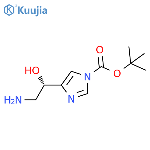 tert-butyl 4-(1S)-2-amino-1-hydroxyethyl-1H-imidazole-1-carboxylate structure