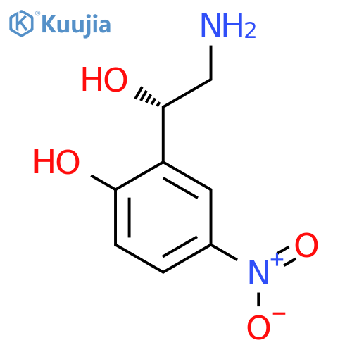 2-(1S)-2-amino-1-hydroxyethyl-4-nitrophenol structure