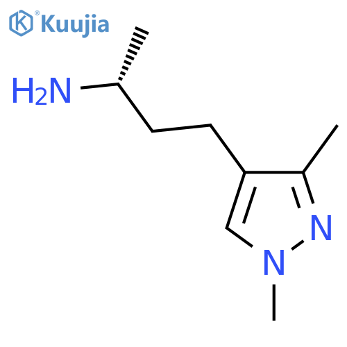 (2R)-4-(1,3-dimethyl-1H-pyrazol-4-yl)butan-2-amine structure