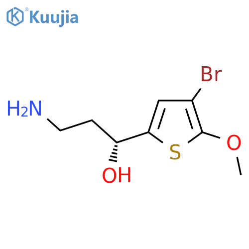 (1R)-3-amino-1-(4-bromo-5-methoxythiophen-2-yl)propan-1-ol structure