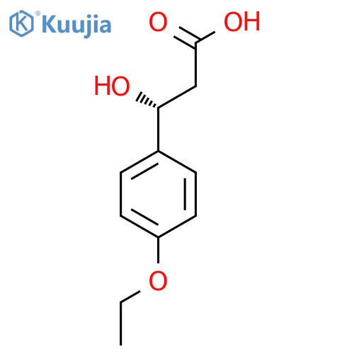 (3R)-3-(4-ethoxyphenyl)-3-hydroxypropanoic acid structure
