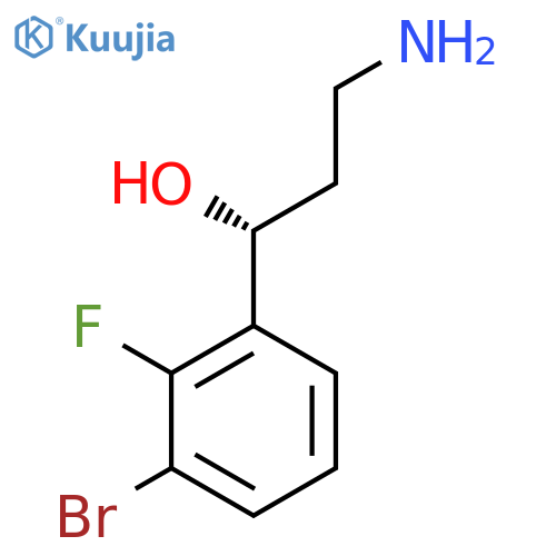 (1R)-3-amino-1-(3-bromo-2-fluorophenyl)propan-1-ol structure