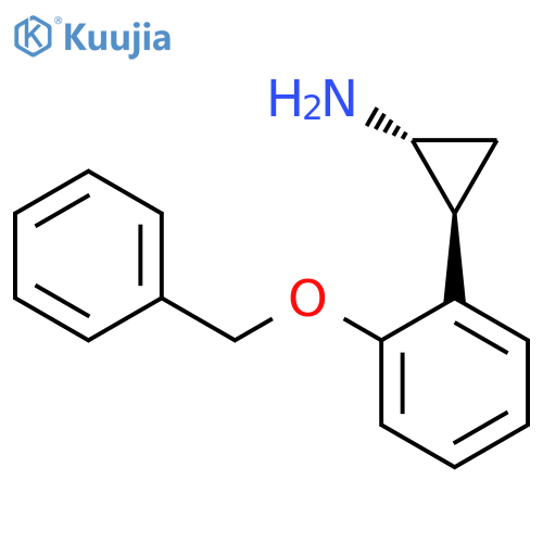 rac-(1R,2S)-2-2-(benzyloxy)phenylcyclopropan-1-amine structure