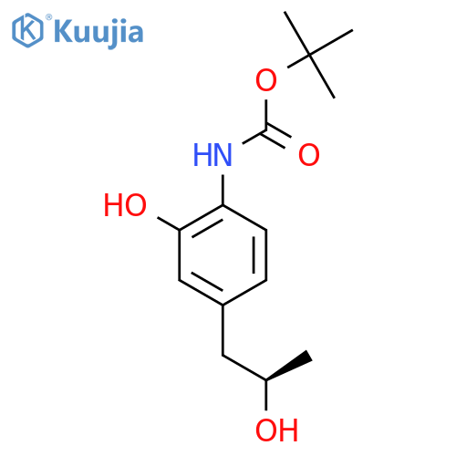 tert-butyl N-{2-hydroxy-4-(2R)-2-hydroxypropylphenyl}carbamate structure