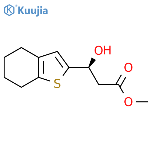 methyl (3S)-3-hydroxy-3-(4,5,6,7-tetrahydro-1-benzothiophen-2-yl)propanoate structure