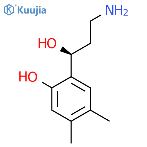 2-(1S)-3-amino-1-hydroxypropyl-4,5-dimethylphenol structure