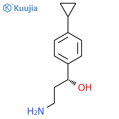 (1R)-3-amino-1-(4-cyclopropylphenyl)propan-1-ol structure