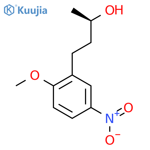 (2R)-4-(2-methoxy-5-nitrophenyl)butan-2-ol structure