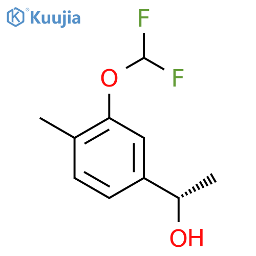 (1S)-1-3-(difluoromethoxy)-4-methylphenylethan-1-ol structure