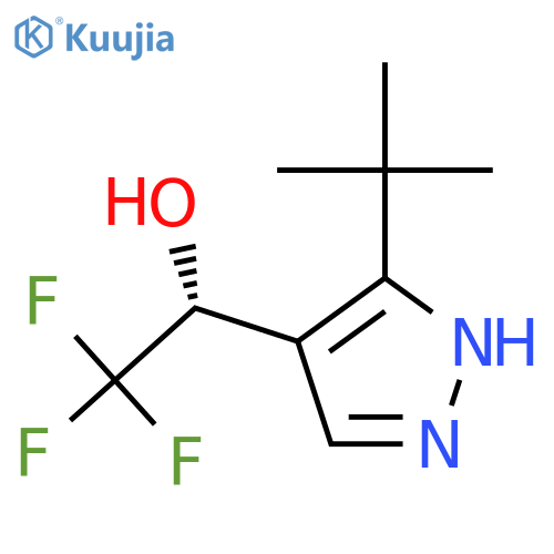 (1R)-1-(3-tert-butyl-1H-pyrazol-4-yl)-2,2,2-trifluoroethan-1-ol structure