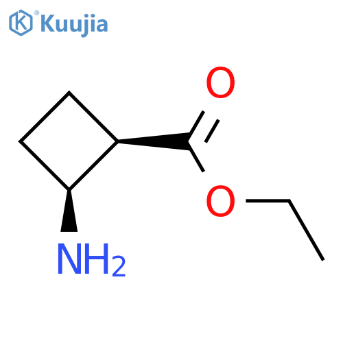 Cyclobutanecarboxylic acid, 2-amino-, ethyl ester, (1R,2S)- structure
