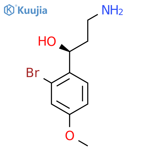 (1S)-3-amino-1-(2-bromo-4-methoxyphenyl)propan-1-ol structure