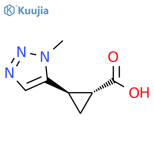 rac-(1R,2R)-2-(1-methyl-1H-1,2,3-triazol-5-yl)cyclopropane-1-carboxylic acid, trans structure