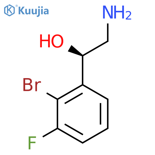 (1R)-2-amino-1-(2-bromo-3-fluorophenyl)ethan-1-ol structure