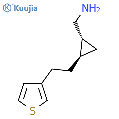 rac-(1R,2R)-2-2-(thiophen-3-yl)ethylcyclopropylmethanamine structure