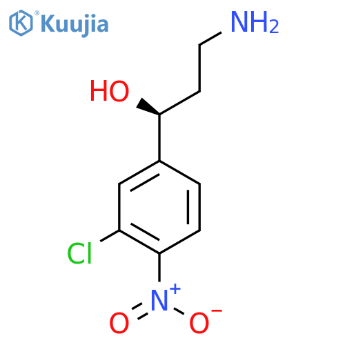(1S)-3-amino-1-(3-chloro-4-nitrophenyl)propan-1-ol structure