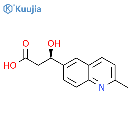 (3R)-3-hydroxy-3-(2-methylquinolin-6-yl)propanoic acid structure