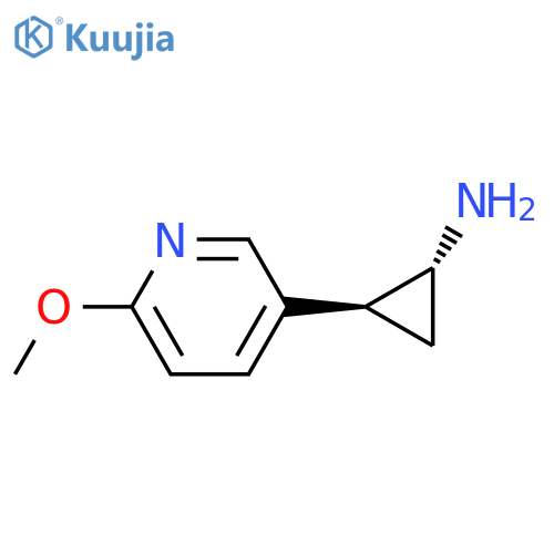 rac-(1R,2S)-2-(6-methoxypyridin-3-yl)cyclopropan-1-amine structure