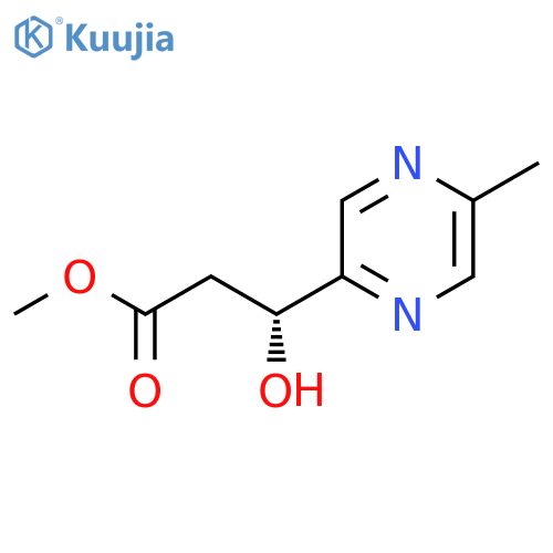 methyl (3R)-3-hydroxy-3-(5-methylpyrazin-2-yl)propanoate structure