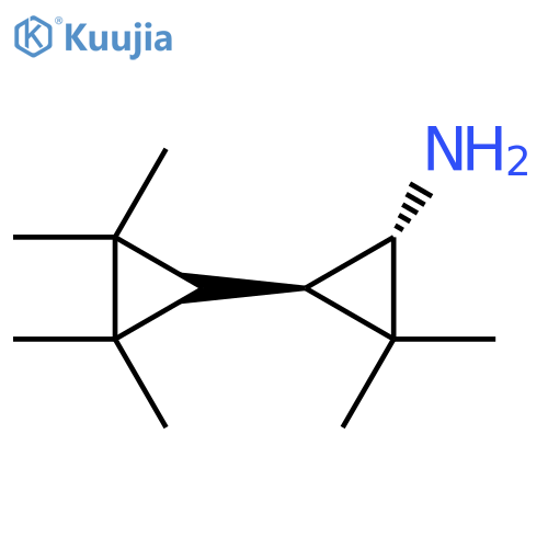 rac-(1R,3S)-2,2-dimethyl-3-(2,2,3,3-tetramethylcyclopropyl)cyclopropan-1-amine structure