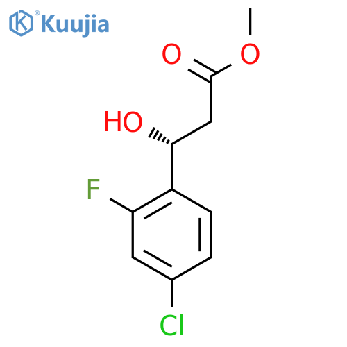 methyl (3R)-3-(4-chloro-2-fluorophenyl)-3-hydroxypropanoate structure
