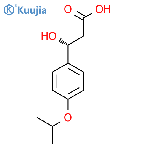 (3R)-3-hydroxy-3-4-(propan-2-yloxy)phenylpropanoic acid structure