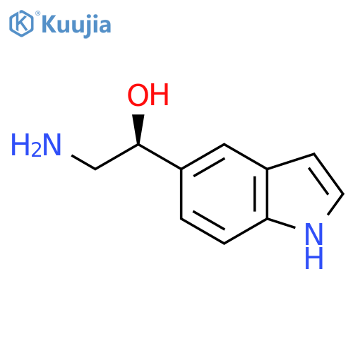 (1S)-2-amino-1-(1H-indol-5-yl)ethan-1-ol structure