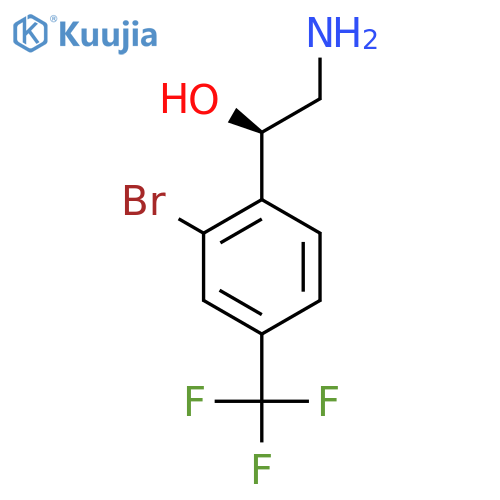 (1R)-2-amino-1-2-bromo-4-(trifluoromethyl)phenylethan-1-ol structure