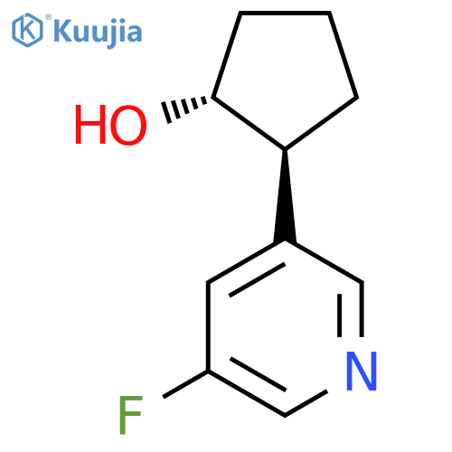 rac-(1R,2S)-2-(5-fluoropyridin-3-yl)cyclopentan-1-ol structure