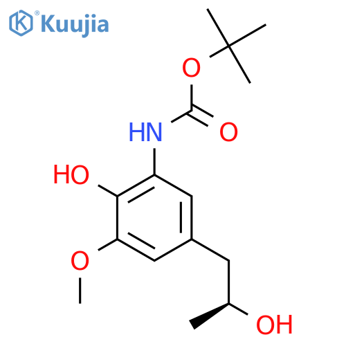 tert-butyl N-{2-hydroxy-5-(2S)-2-hydroxypropyl-3-methoxyphenyl}carbamate structure