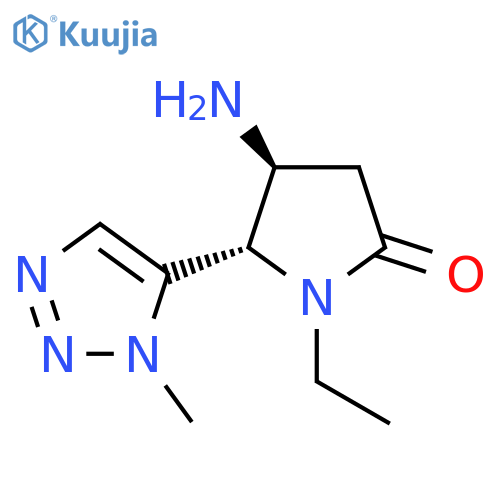 4-amino-1-ethyl-5-(1-methyl-1H-1,2,3-triazol-5-yl)pyrrolidin-2-one structure