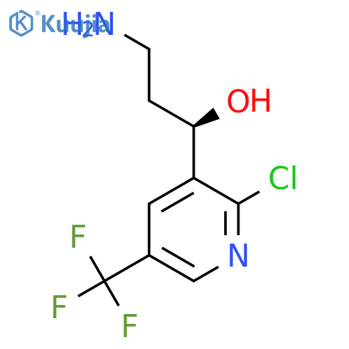 (1R)-3-amino-1-2-chloro-5-(trifluoromethyl)pyridin-3-ylpropan-1-ol structure