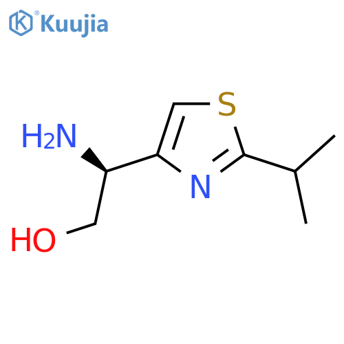 (2S)-2-amino-2-2-(propan-2-yl)-1,3-thiazol-4-ylethan-1-ol structure
