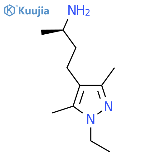 (2R)-4-(1-ethyl-3,5-dimethyl-1H-pyrazol-4-yl)butan-2-amine structure