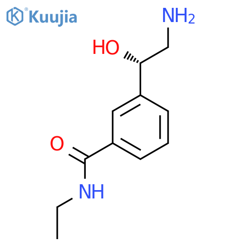 3-(1S)-2-amino-1-hydroxyethyl-N-ethylbenzamide structure