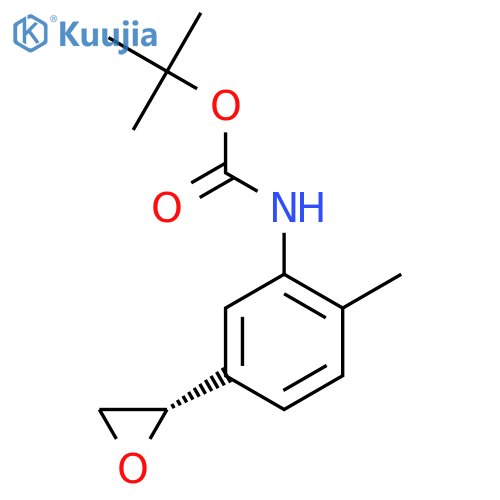tert-butyl N-{2-methyl-5-(2S)-oxiran-2-ylphenyl}carbamate structure