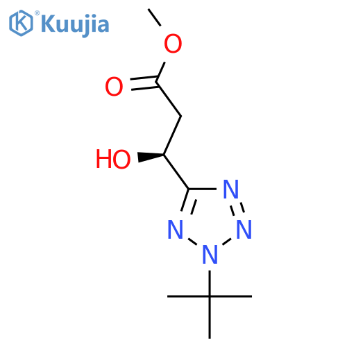 methyl (3S)-3-(2-tert-butyl-2H-1,2,3,4-tetrazol-5-yl)-3-hydroxypropanoate structure