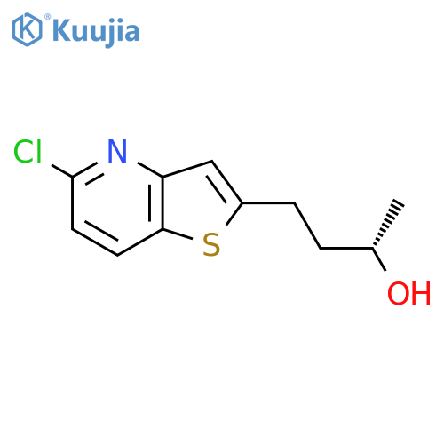 (2S)-4-{5-chlorothieno3,2-bpyridin-2-yl}butan-2-ol structure